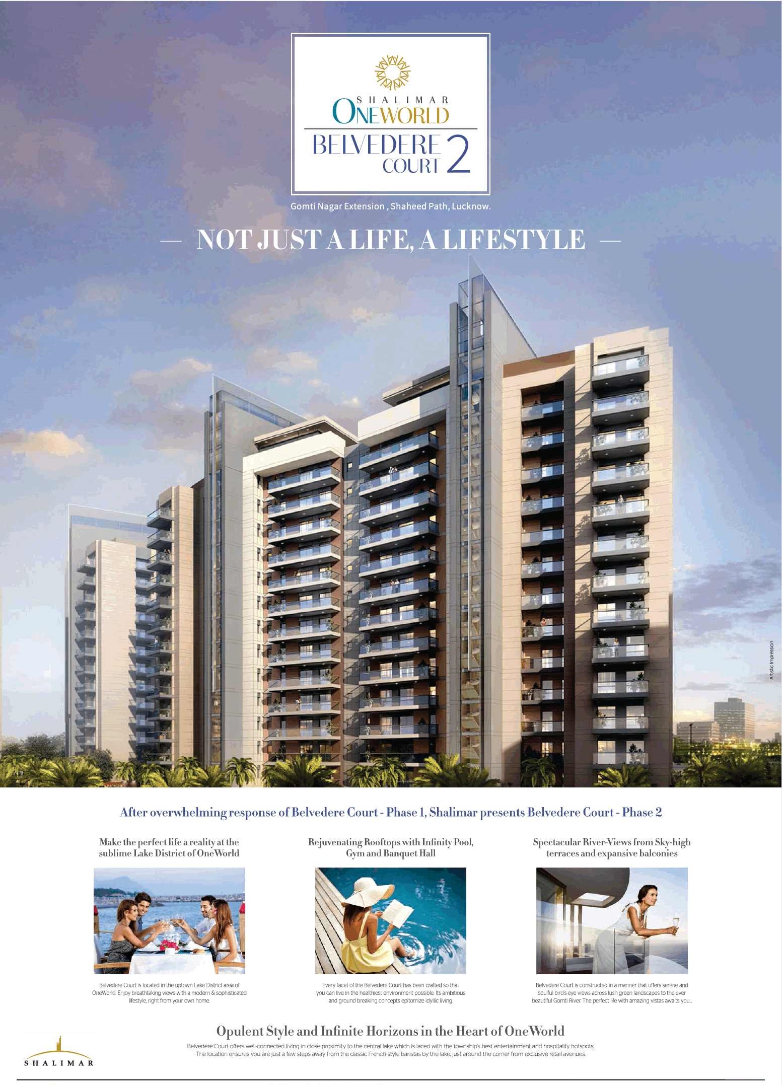 Shalimar Oneworld Belvedere Court launching rejuvenating rooftops with infinity pools in Lucknow